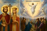 Două mari sărbători pe 21 mai: Înălțarea Domnului și Sfinții Constantin și Elena. Cruce roșie în calendar