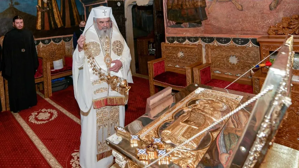 Patriarhul Daniel la sfințirea raclei pentru moaștele Sfinților Brâncoveni. Foto/Arhivă