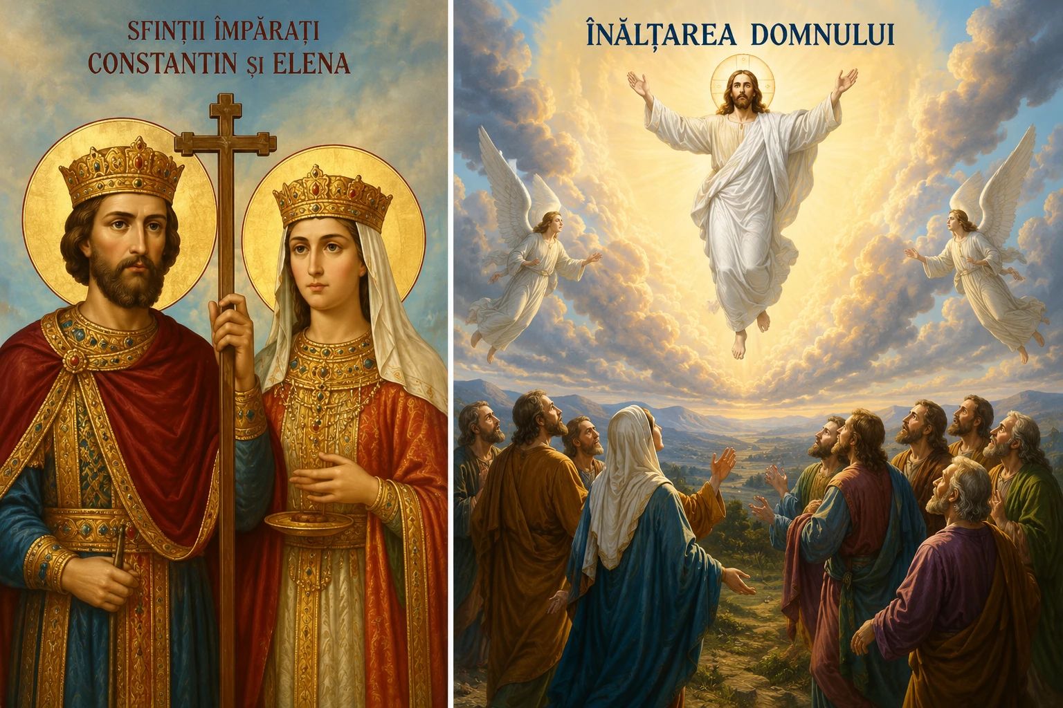 Sfintii Constantin si Elena si Inaltarea Domnului-imagine AI